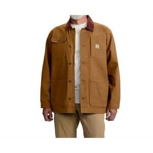 NEW CARHARTT pluck chore long sleeve coat in brown